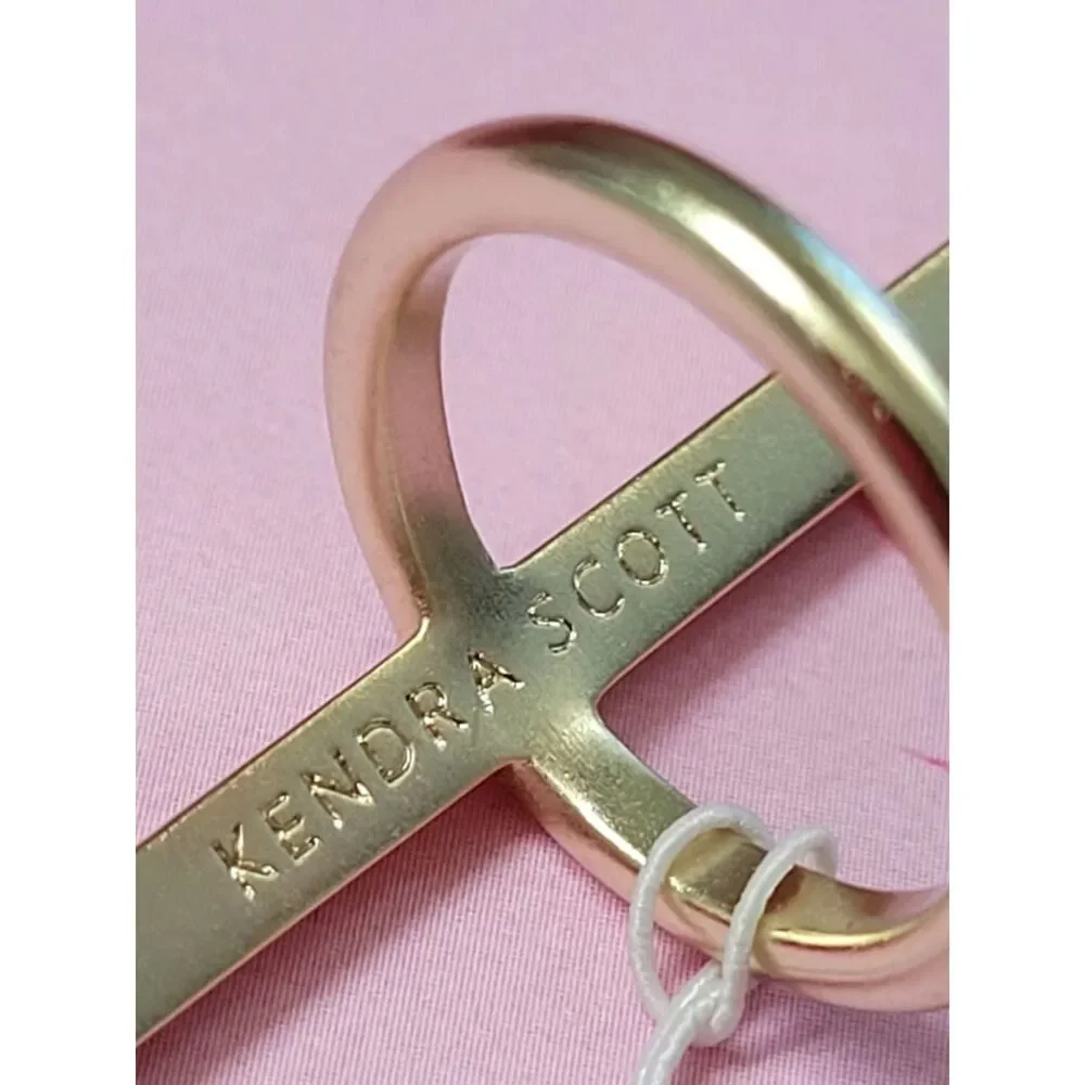 Kendra Scott Reggie Ring Kyocera Opal and Rose Gold size 6